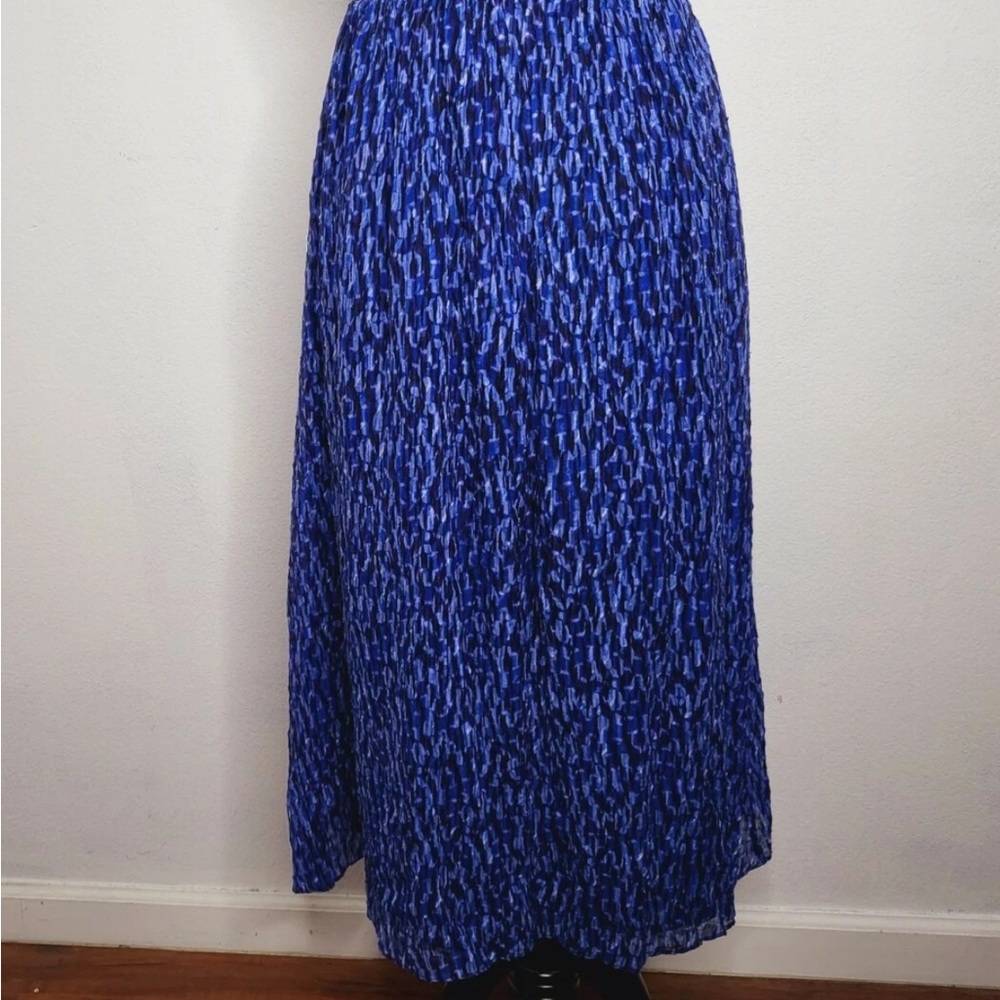 Rebecca Taylor Women’s Silk Ruched Batik Mirage Dress Blue Size 0 - Picture 9 of 11